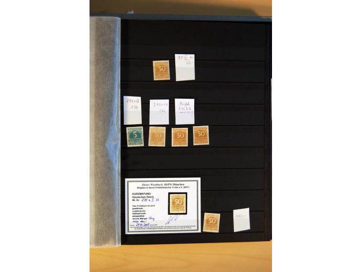 1916/23, ungebrauchte, postrische und gestempelte Sammlung, sehr spezialisiert mit einer Vielzahl an Besonderheiten wie Einhe