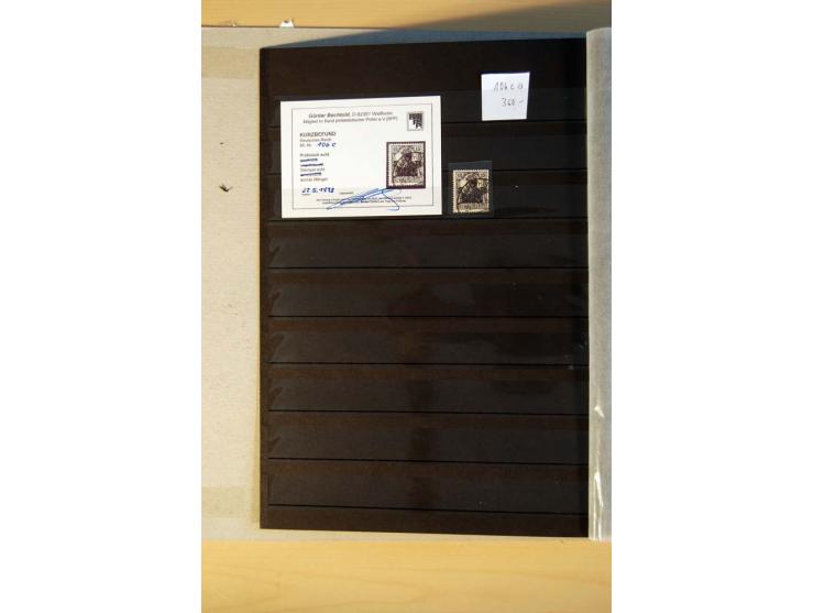 1916/23, ungebrauchte, postrische und gestempelte Sammlung, sehr spezialisiert mit einer Vielzahl an Besonderheiten wie Einhe