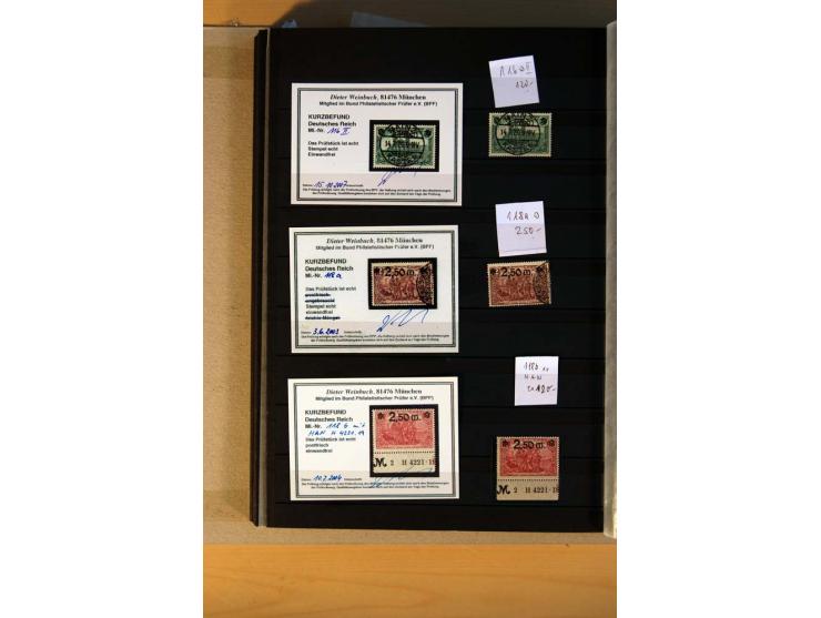 1916/23, ungebrauchte, postrische und gestempelte Sammlung, sehr spezialisiert mit einer Vielzahl an Besonderheiten wie Einhe