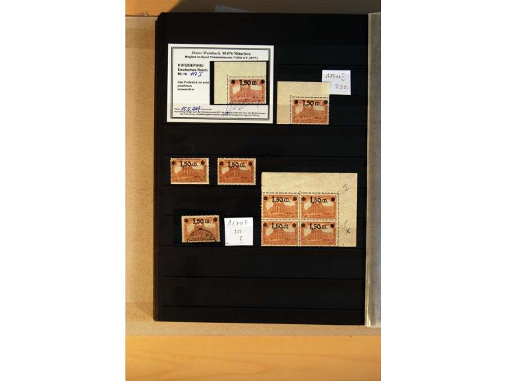 1916/23, ungebrauchte, postrische und gestempelte Sammlung, sehr spezialisiert mit einer Vielzahl an Besonderheiten wie Einhe
