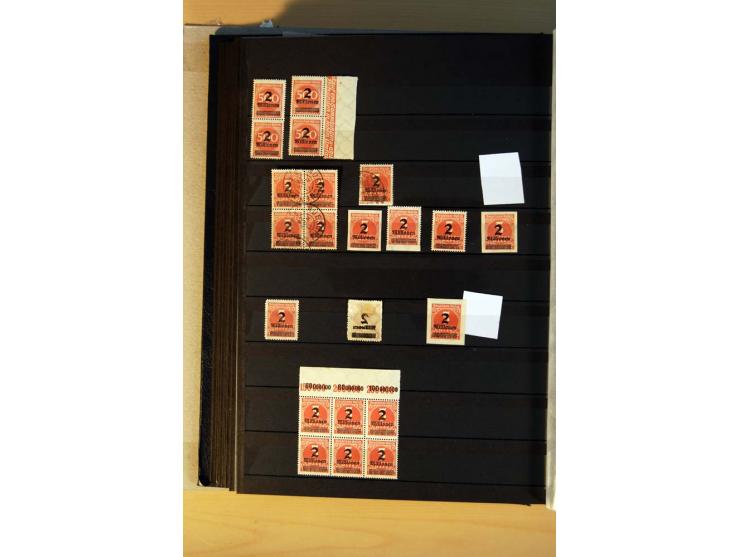 1916/23, ungebrauchte, postrische und gestempelte Sammlung, sehr spezialisiert mit einer Vielzahl an Besonderheiten wie Einhe