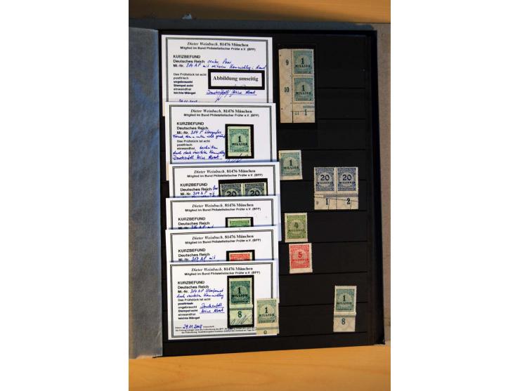 1916/23, ungebrauchte, postrische und gestempelte Sammlung, sehr spezialisiert mit einer Vielzahl an Besonderheiten wie Einhe