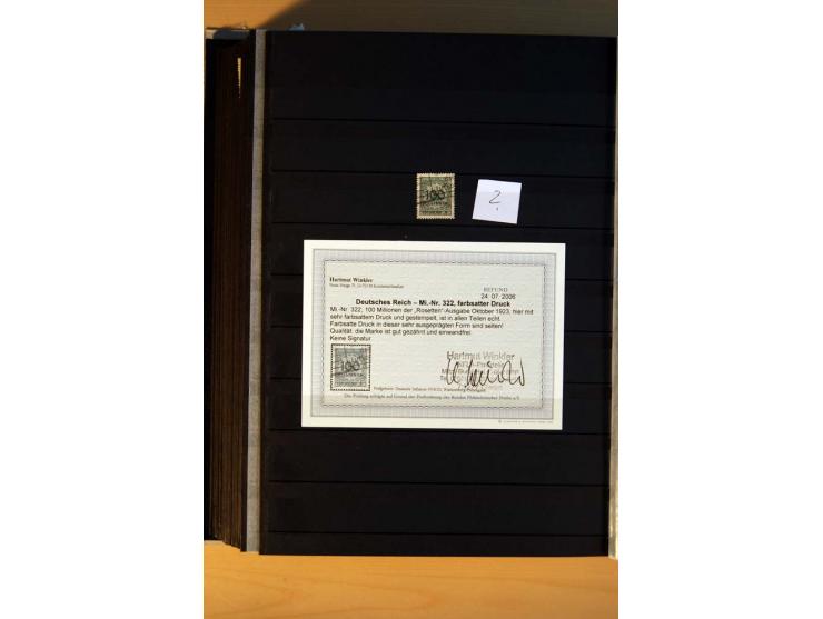 1916/23, ungebrauchte, postrische und gestempelte Sammlung, sehr spezialisiert mit einer Vielzahl an Besonderheiten wie Einhe