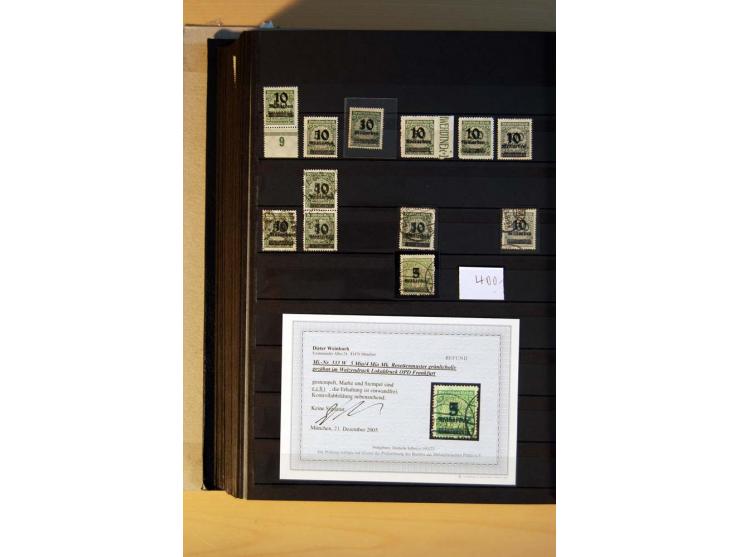 1916/23, ungebrauchte, postrische und gestempelte Sammlung, sehr spezialisiert mit einer Vielzahl an Besonderheiten wie Einhe