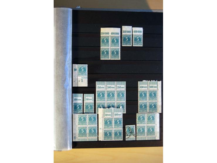 1916/23, ungebrauchte, postrische und gestempelte Sammlung, sehr spezialisiert mit einer Vielzahl an Besonderheiten wie Einhe