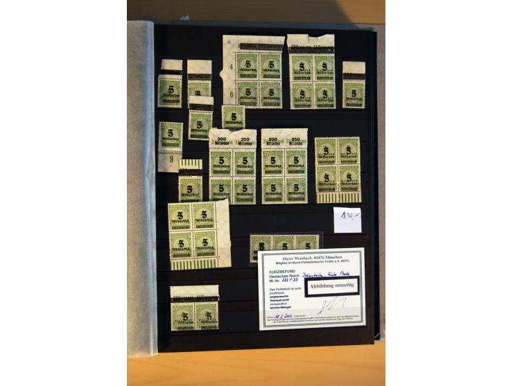 1916/23, ungebrauchte, postrische und gestempelte Sammlung, sehr spezialisiert mit einer Vielzahl an Besonderheiten wie Einhe
