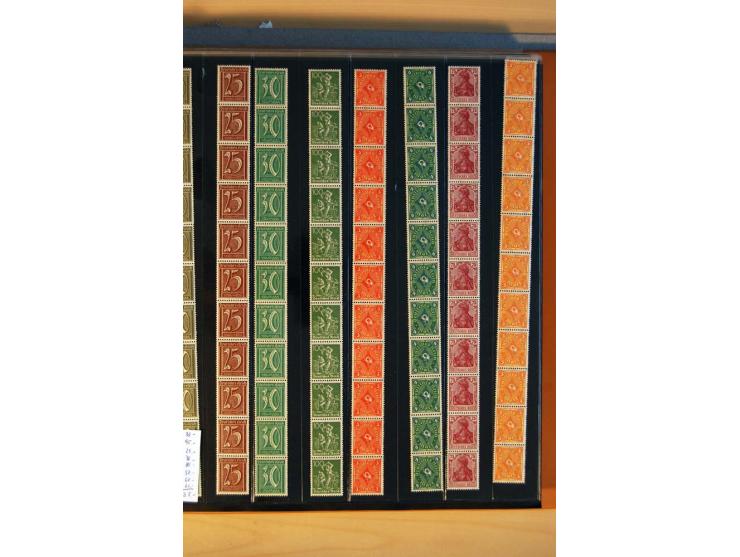 1916/23, ungebrauchte, postrische und gestempelte Sammlung, sehr spezialisiert mit einer Vielzahl an Besonderheiten wie Einhe