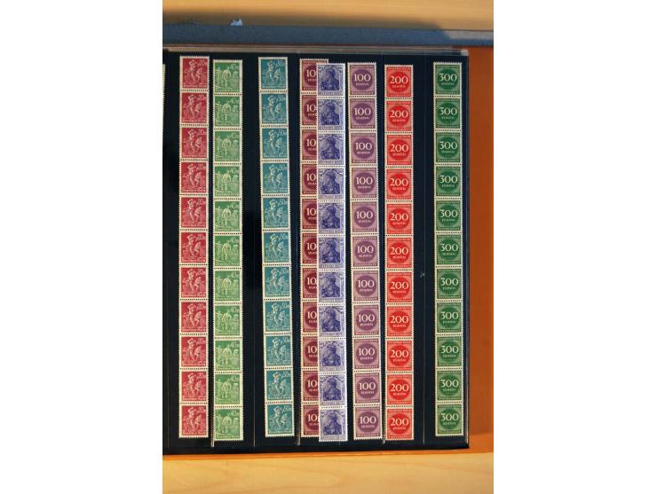 1916/23, ungebrauchte, postrische und gestempelte Sammlung, sehr spezialisiert mit einer Vielzahl an Besonderheiten wie Einhe