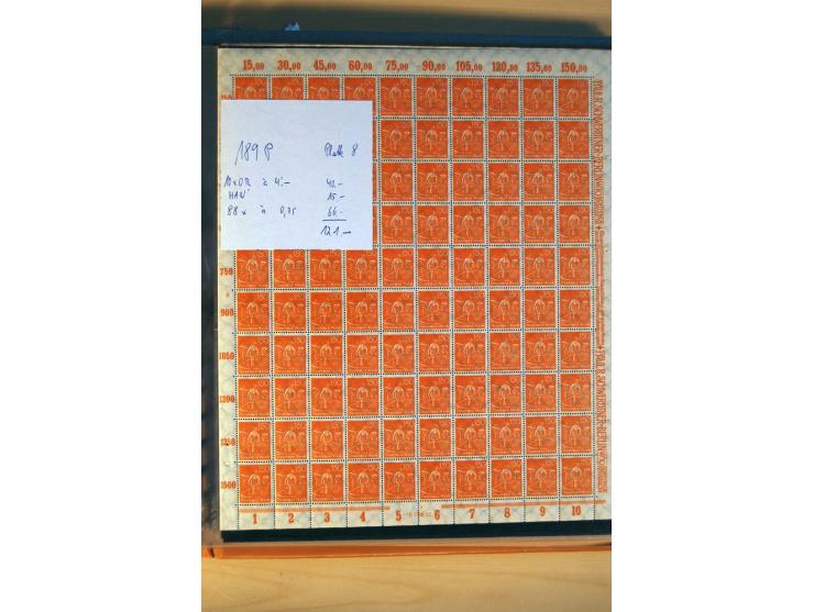 1916/23, ungebrauchte, postrische und gestempelte Sammlung, sehr spezialisiert mit einer Vielzahl an Besonderheiten wie Einhe