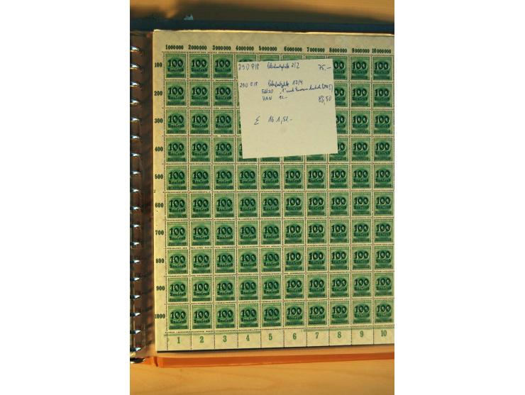 1916/23, ungebrauchte, postrische und gestempelte Sammlung, sehr spezialisiert mit einer Vielzahl an Besonderheiten wie Einhe