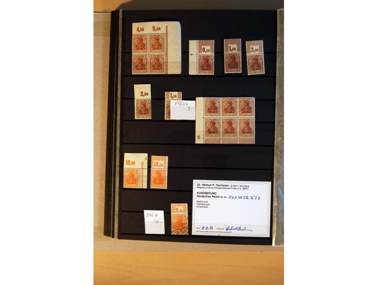 1916/23, ungebrauchte, postrische und gestempelte Sammlung, sehr spezialisiert mit einer Vielzahl an Besonderheiten wie Einhe