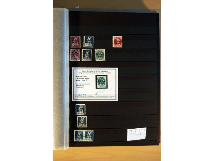 1916/23, ungebrauchte, postrische und gestempelte Sammlung, sehr spezialisiert mit einer Vielzahl an Besonderheiten wie Einhe