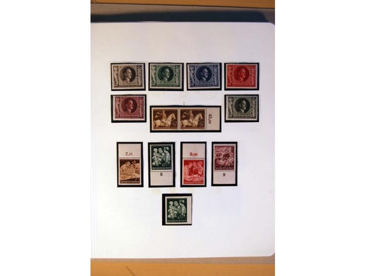 1933/45, umfangreiche postfrische und ungebrauchte Sammlung inkl. Dienstmarken mit vielen ungezähnten Marken, Teilzähnungen, 