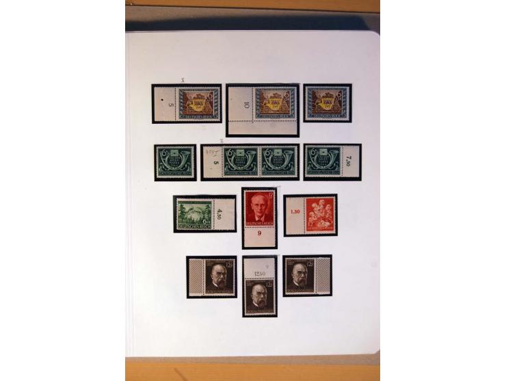 1933/45, umfangreiche postfrische und ungebrauchte Sammlung inkl. Dienstmarken mit vielen ungezähnten Marken, Teilzähnungen, 