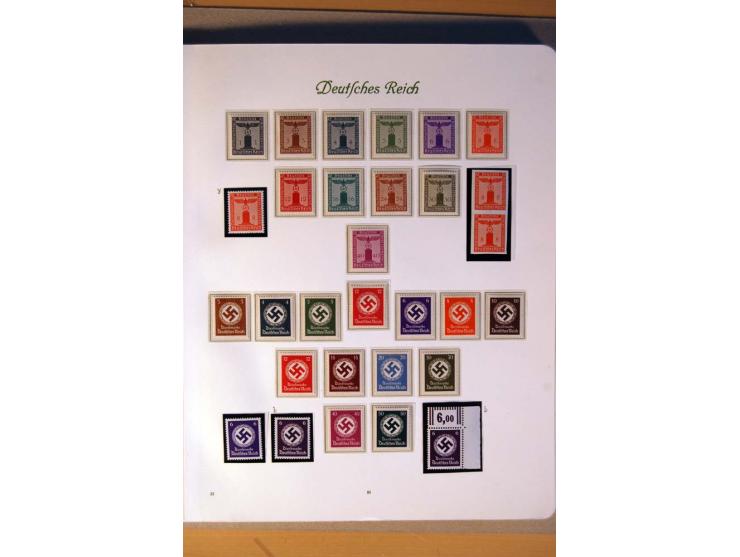 1933/45, umfangreiche postfrische und ungebrauchte Sammlung inkl. Dienstmarken mit vielen ungezähnten Marken, Teilzähnungen, 