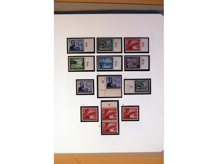 1933/45, umfangreiche postfrische und ungebrauchte Sammlung inkl. Dienstmarken mit vielen ungezähnten Marken, Teilzähnungen, 