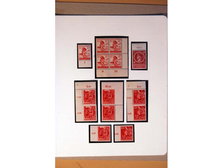 1933/45, umfangreiche postfrische und ungebrauchte Sammlung inkl. Dienstmarken mit vielen ungezähnten Marken, Teilzähnungen, 