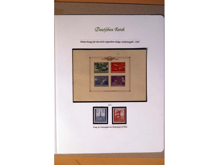 1933/45, umfangreiche postfrische und ungebrauchte Sammlung inkl. Dienstmarken mit vielen ungezähnten Marken, Teilzähnungen, 