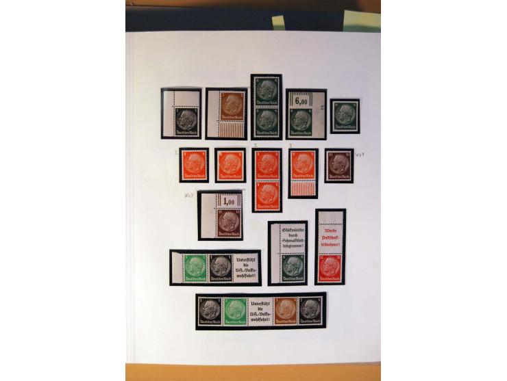 1933/45, umfangreiche postfrische und ungebrauchte Sammlung inkl. Dienstmarken mit vielen ungezähnten Marken, Teilzähnungen, 