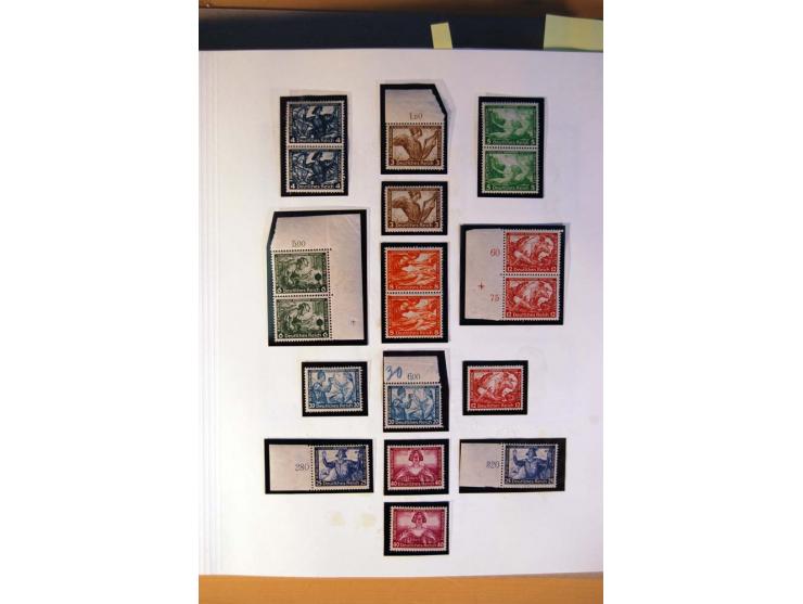1933/45, umfangreiche postfrische und ungebrauchte Sammlung inkl. Dienstmarken mit vielen ungezähnten Marken, Teilzähnungen, 