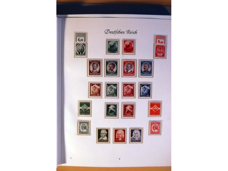 1933/45, umfangreiche postfrische und ungebrauchte Sammlung inkl. Dienstmarken mit vielen ungezähnten Marken, Teilzähnungen, 