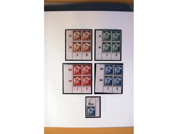 1933/45, umfangreiche postfrische und ungebrauchte Sammlung inkl. Dienstmarken mit vielen ungezähnten Marken, Teilzähnungen, 