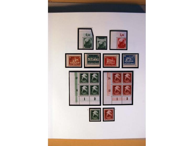 1933/45, umfangreiche postfrische und ungebrauchte Sammlung inkl. Dienstmarken mit vielen ungezähnten Marken, Teilzähnungen, 