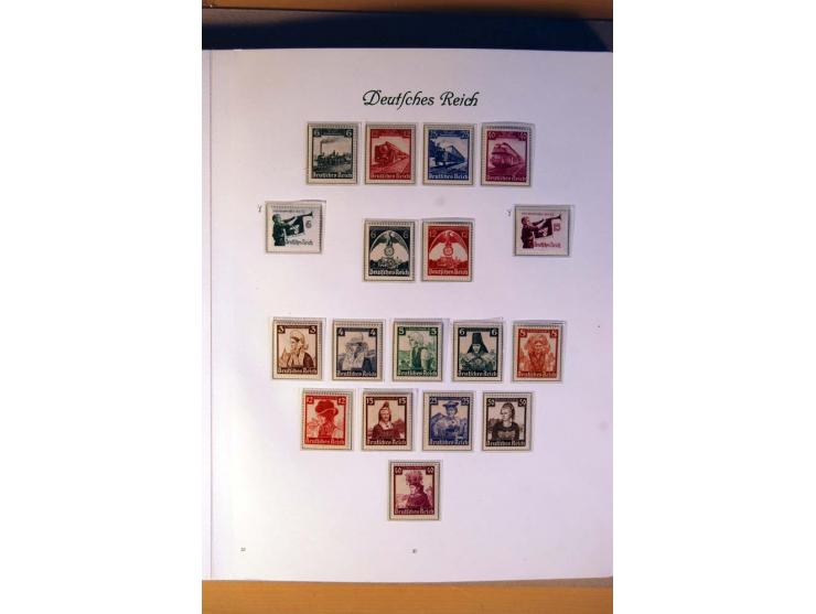 1933/45, umfangreiche postfrische und ungebrauchte Sammlung inkl. Dienstmarken mit vielen ungezähnten Marken, Teilzähnungen, 