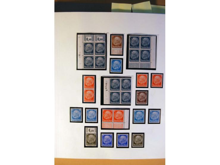 1933/45, umfangreiche postfrische und ungebrauchte Sammlung inkl. Dienstmarken mit vielen ungezähnten Marken, Teilzähnungen, 