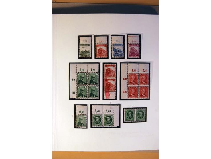 1933/45, umfangreiche postfrische und ungebrauchte Sammlung inkl. Dienstmarken mit vielen ungezähnten Marken, Teilzähnungen, 