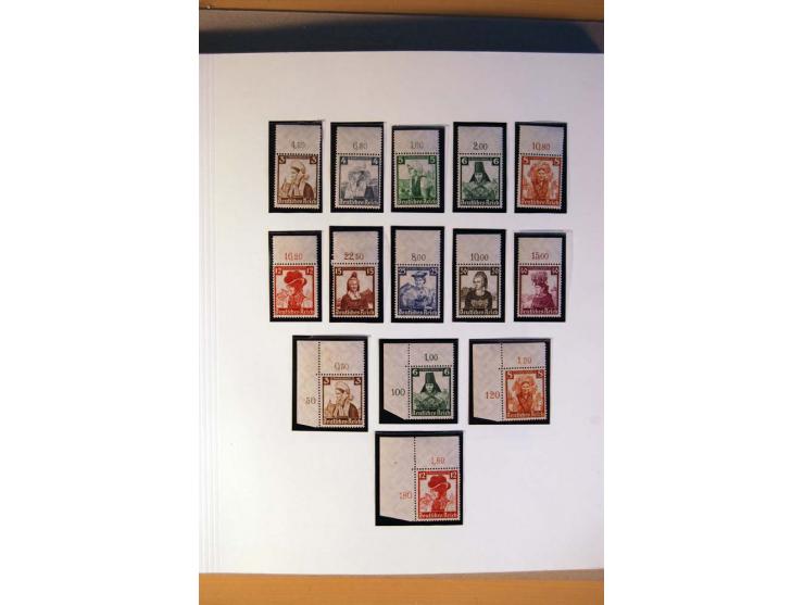 1933/45, umfangreiche postfrische und ungebrauchte Sammlung inkl. Dienstmarken mit vielen ungezähnten Marken, Teilzähnungen, 