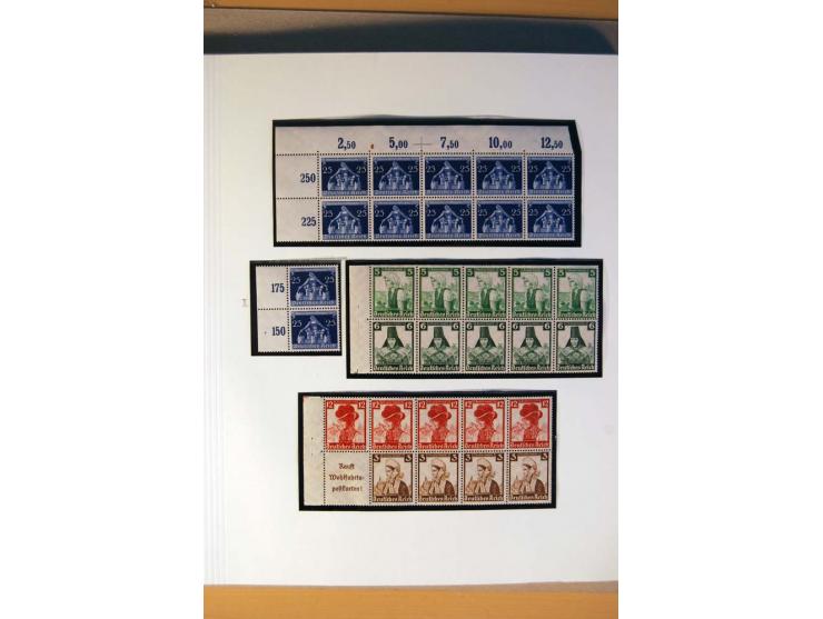 1933/45, umfangreiche postfrische und ungebrauchte Sammlung inkl. Dienstmarken mit vielen ungezähnten Marken, Teilzähnungen, 