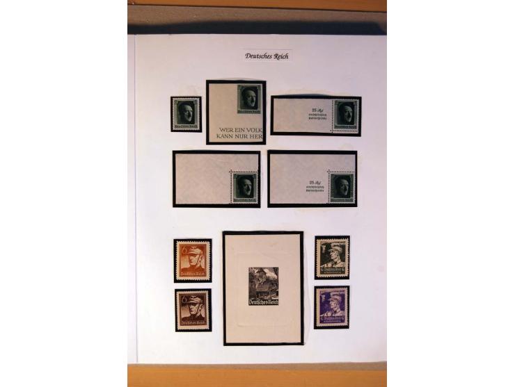 1933/45, umfangreiche postfrische und ungebrauchte Sammlung inkl. Dienstmarken mit vielen ungezähnten Marken, Teilzähnungen, 