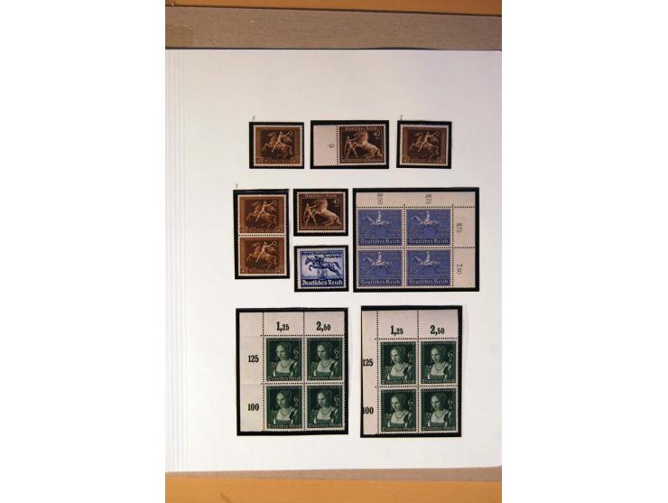 1933/45, umfangreiche postfrische und ungebrauchte Sammlung inkl. Dienstmarken mit vielen ungezähnten Marken, Teilzähnungen, 