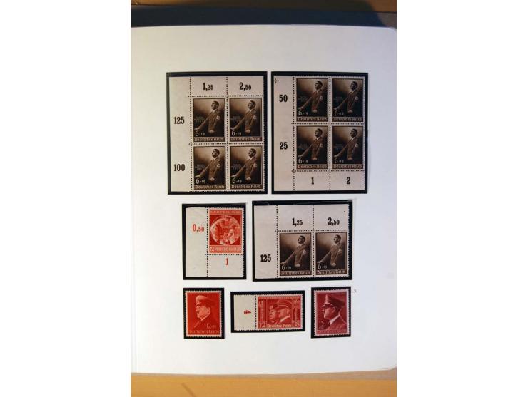 1933/45, umfangreiche postfrische und ungebrauchte Sammlung inkl. Dienstmarken mit vielen ungezähnten Marken, Teilzähnungen, 