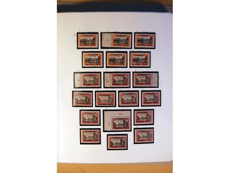 1933/45, umfangreiche postfrische und ungebrauchte Sammlung inkl. Dienstmarken mit vielen ungezähnten Marken, Teilzähnungen, 