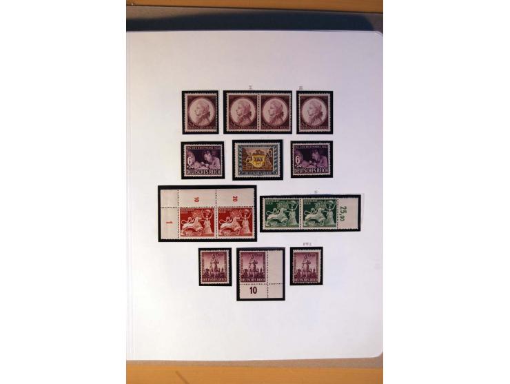 1933/45, umfangreiche postfrische und ungebrauchte Sammlung inkl. Dienstmarken mit vielen ungezähnten Marken, Teilzähnungen, 