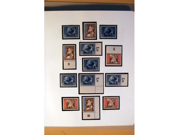 1933/45, umfangreiche postfrische und ungebrauchte Sammlung inkl. Dienstmarken mit vielen ungezähnten Marken, Teilzähnungen, 