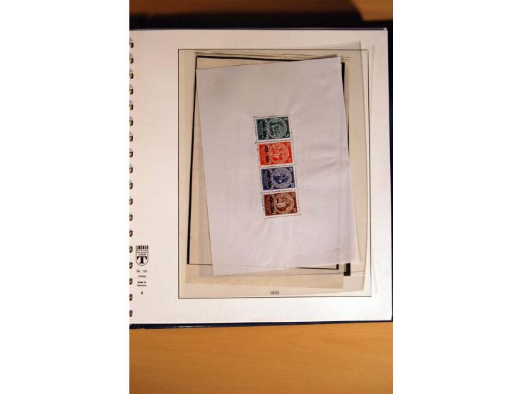 1933/45, postfrische und ungebrauchte Sammlung mit vielen postfrischen hochwertigen Sätzen, teils sign., sauber im Lindner-T-
