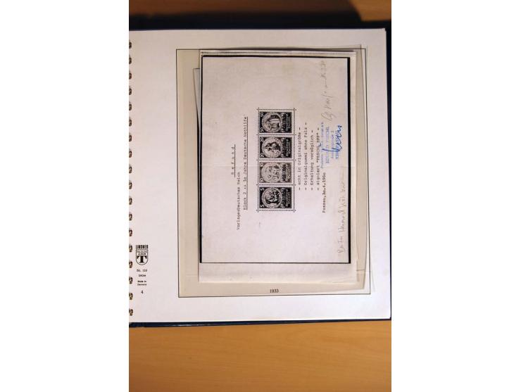 1933/45, postfrische und ungebrauchte Sammlung mit vielen postfrischen hochwertigen Sätzen, teils sign., sauber im Lindner-T-