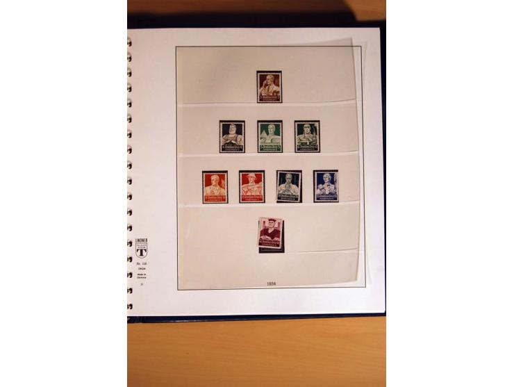 1933/45, postfrische und ungebrauchte Sammlung mit vielen postfrischen hochwertigen Sätzen, teils sign., sauber im Lindner-T-