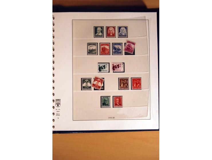 1933/45, postfrische und ungebrauchte Sammlung mit vielen postfrischen hochwertigen Sätzen, teils sign., sauber im Lindner-T-