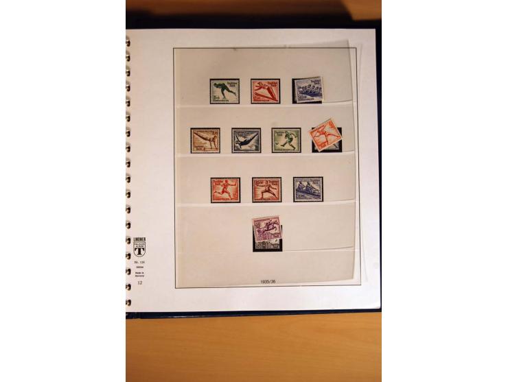 1933/45, postfrische und ungebrauchte Sammlung mit vielen postfrischen hochwertigen Sätzen, teils sign., sauber im Lindner-T-