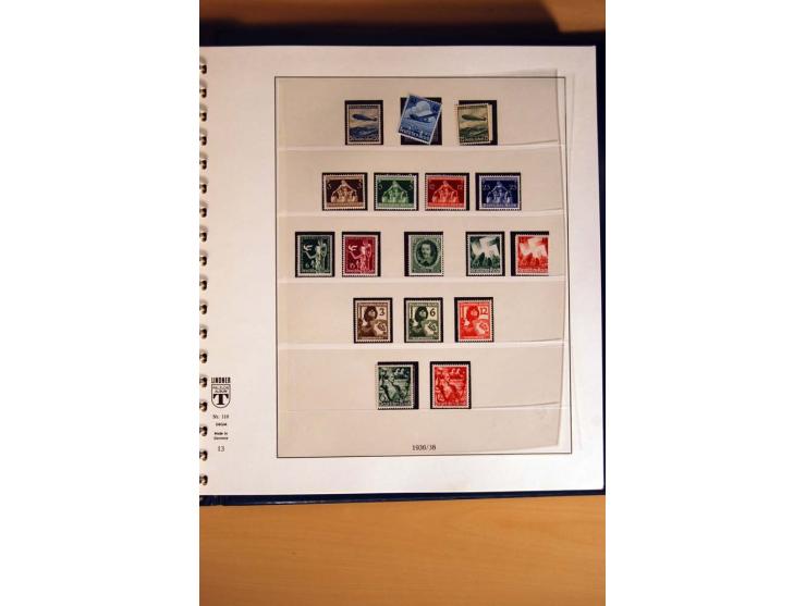 1933/45, postfrische und ungebrauchte Sammlung mit vielen postfrischen hochwertigen Sätzen, teils sign., sauber im Lindner-T-