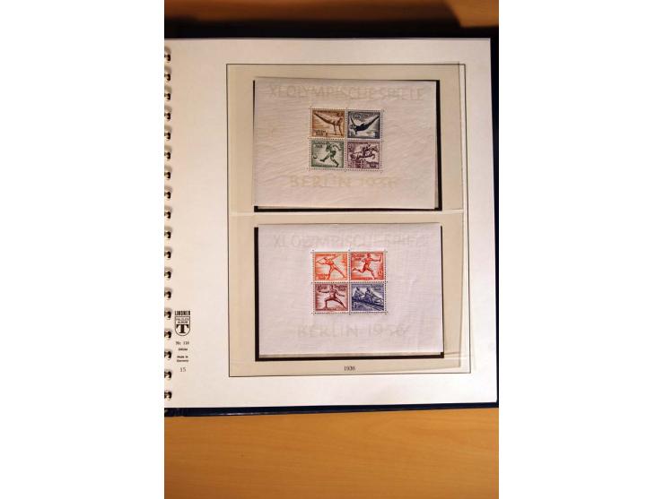 1933/45, postfrische und ungebrauchte Sammlung mit vielen postfrischen hochwertigen Sätzen, teils sign., sauber im Lindner-T-