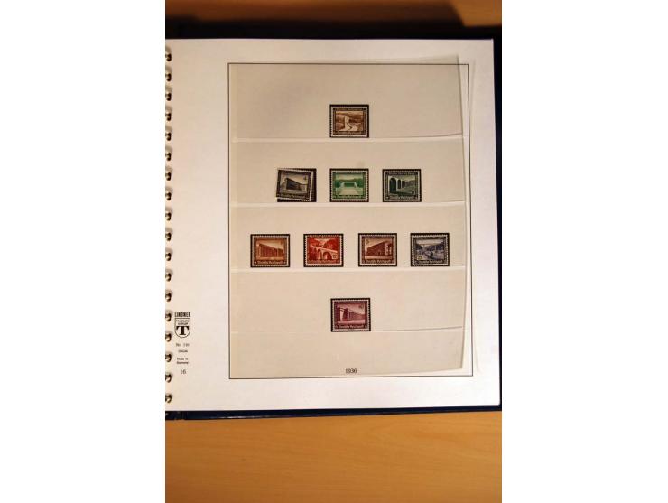 1933/45, postfrische und ungebrauchte Sammlung mit vielen postfrischen hochwertigen Sätzen, teils sign., sauber im Lindner-T-