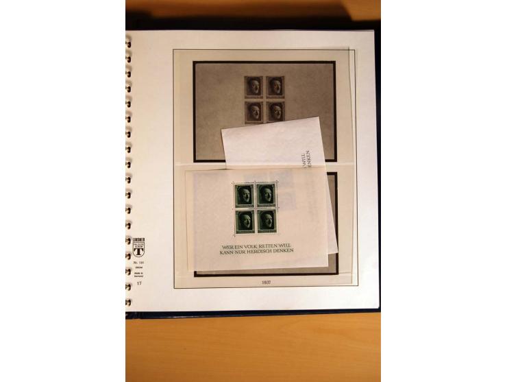 1933/45, postfrische und ungebrauchte Sammlung mit vielen postfrischen hochwertigen Sätzen, teils sign., sauber im Lindner-T-