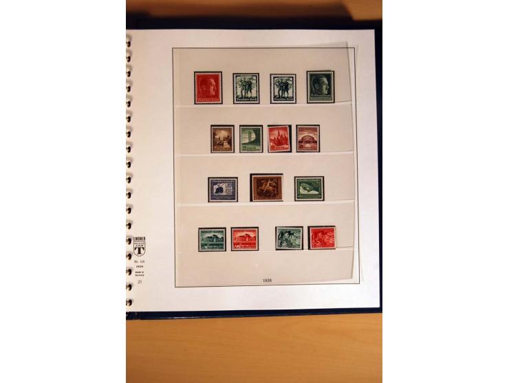 1933/45, postfrische und ungebrauchte Sammlung mit vielen postfrischen hochwertigen Sätzen, teils sign., sauber im Lindner-T-