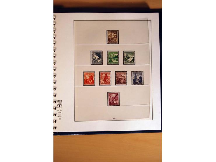 1933/45, postfrische und ungebrauchte Sammlung mit vielen postfrischen hochwertigen Sätzen, teils sign., sauber im Lindner-T-