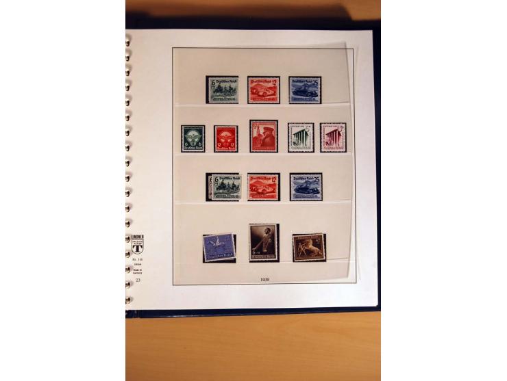 1933/45, postfrische und ungebrauchte Sammlung mit vielen postfrischen hochwertigen Sätzen, teils sign., sauber im Lindner-T-